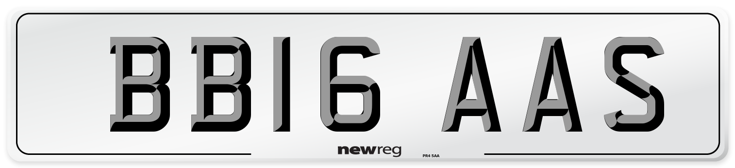 BB16 AAS Number Plate from New Reg